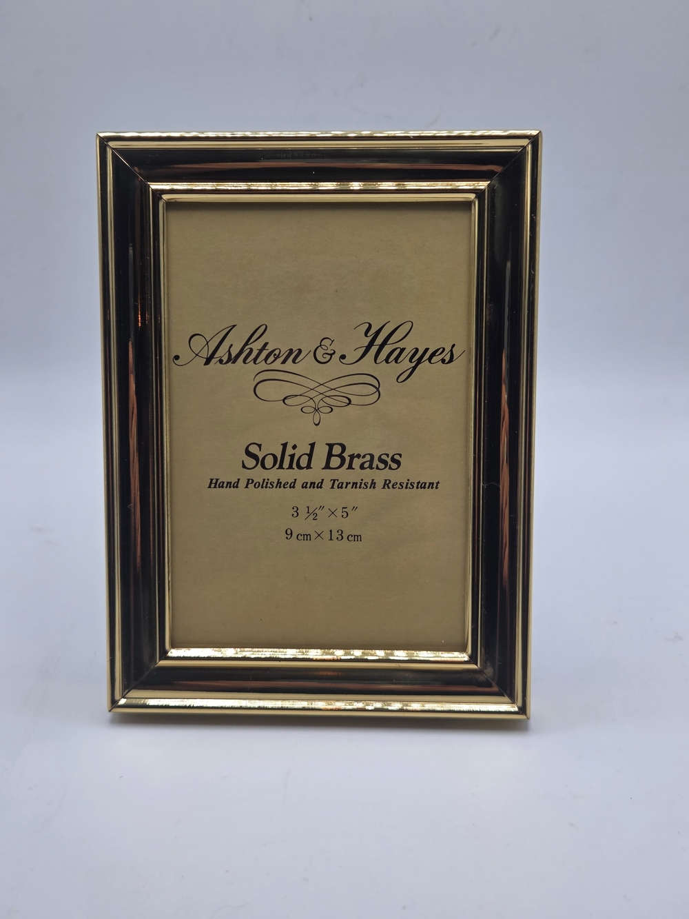 Ashton & Hayes Solid Brass Gold Photo Frame - Polished Gold Finish 6" X 4.5"